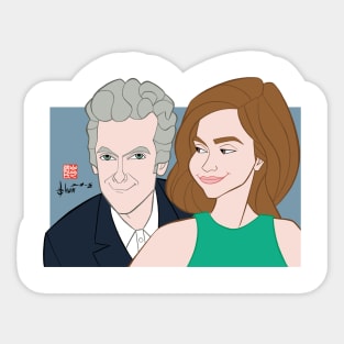 The Doctor and Clara Sticker